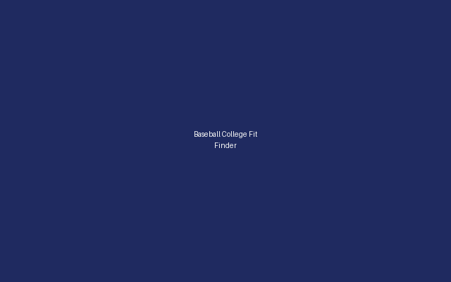 Baseball College Fit Finder